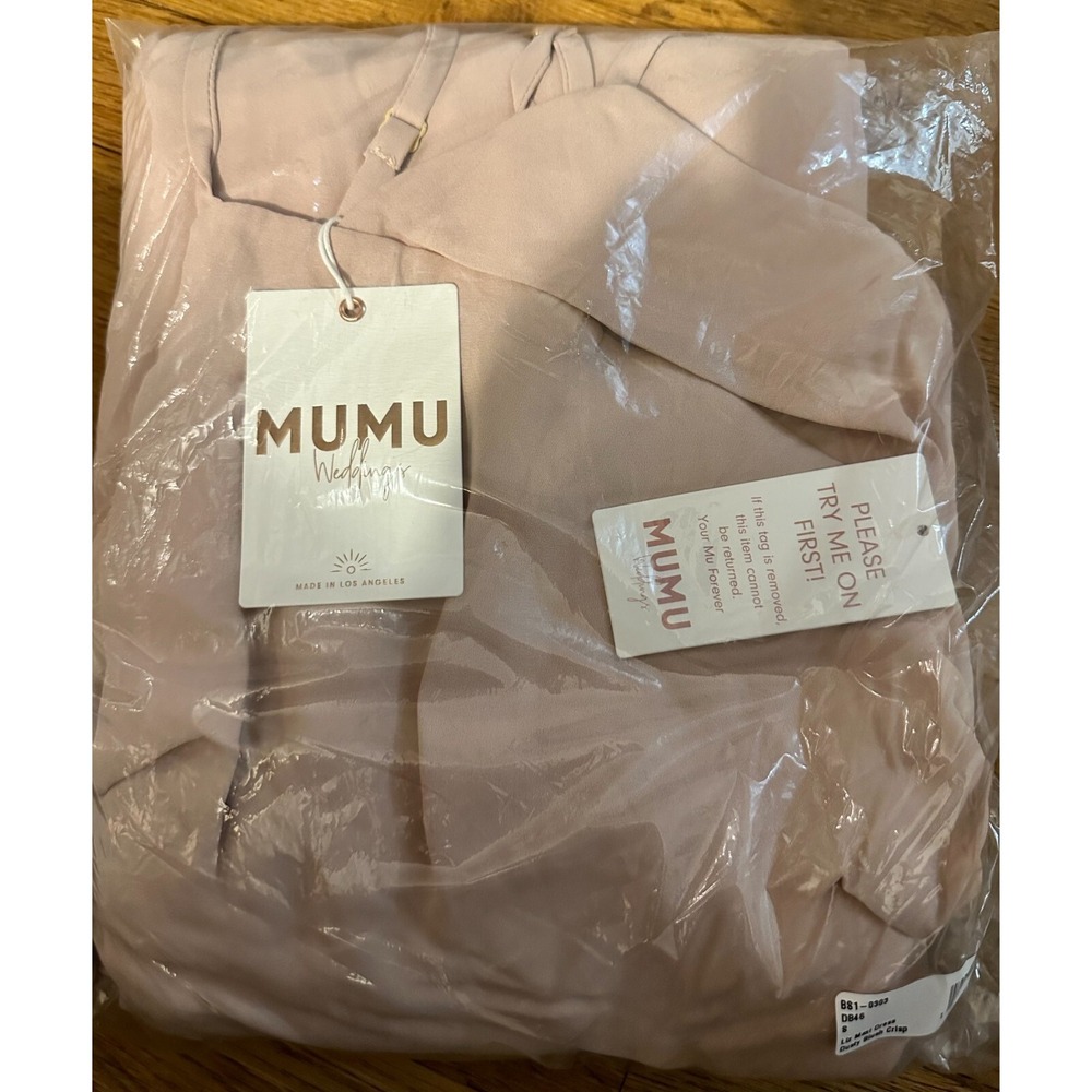 NWT Show Me Your Mumu Liz Strappy Wrap Maxi Dress in Dusty Blush Crisp Pink $148 - Picture 7 of 8